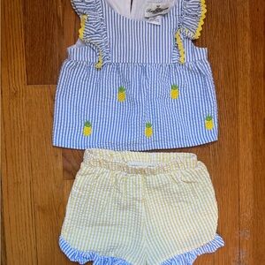 Rare Editions Blue and Yellow Pineapple Set